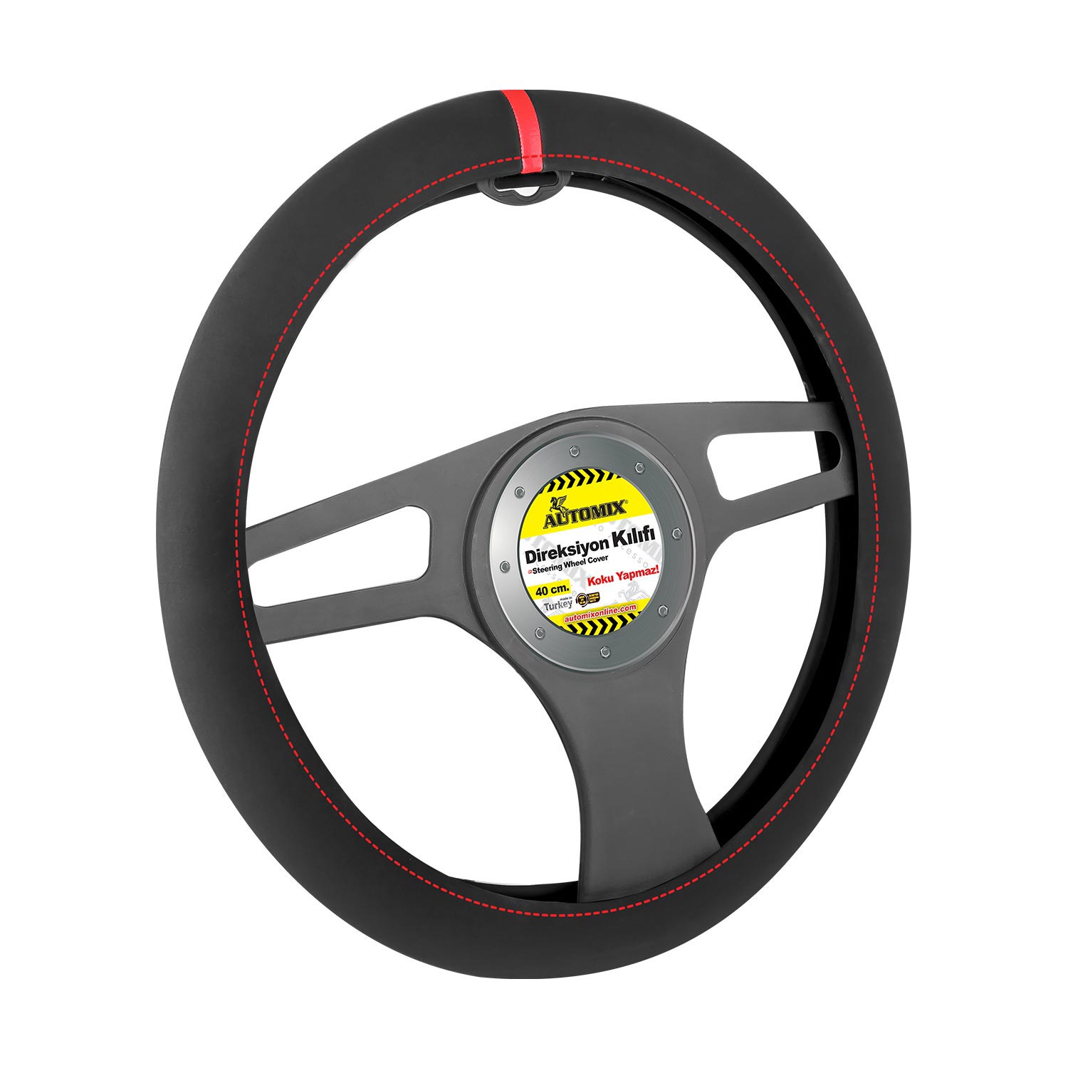 AUTOMIX DIREKSIYON KILIFI ALCANTARA TEK ÇIZGI KIRM